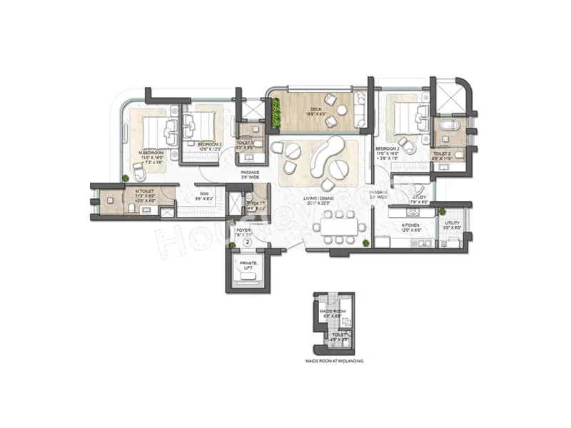 Unit plan - 1795 sq.ft.